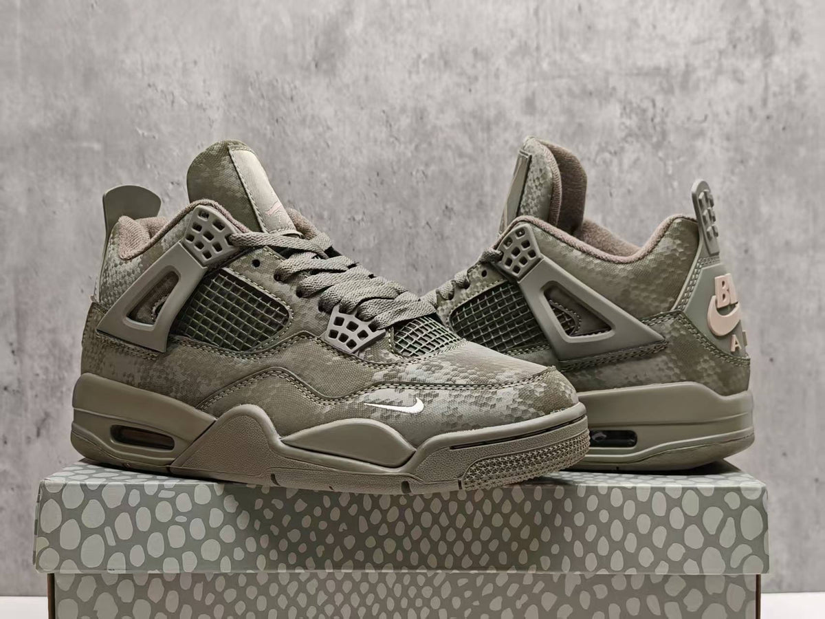 Air Jordan 4 Retro Military Mamba Custom | Olive Cipher