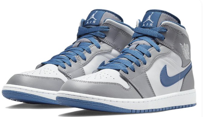 Air Jordan 1 Mid 'Cement Grey True Blue' DQ8426-014 | Blueprint Interval