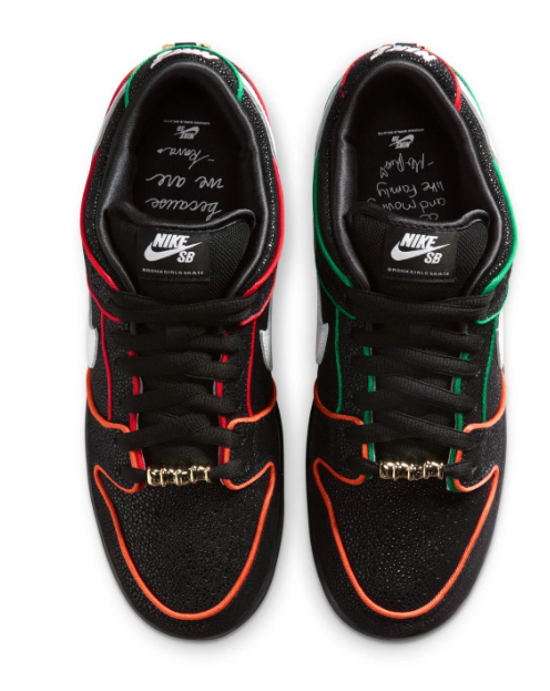 Nike SB Dunk Low Pro QS 'Black / White / Challenge Red' | Signal Verse