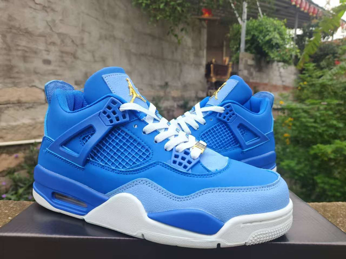 Air Jordan 4 Retro Royal-Blue-Gold | Azure Meridian