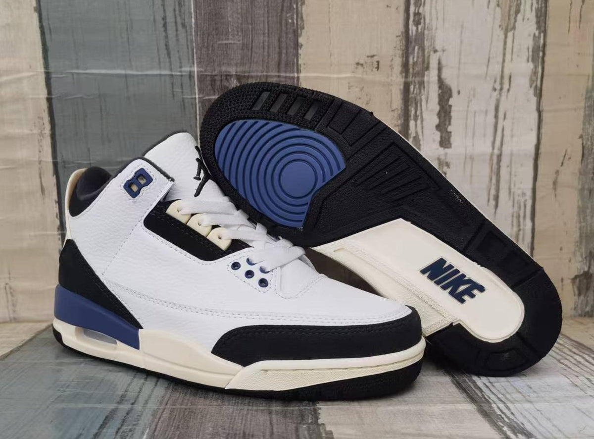 Air Jordan 3 Retro White-Grey-Blue Men's | Skyline Interlude