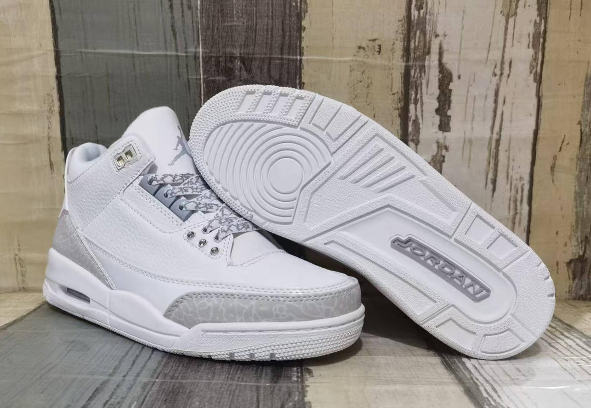 Air Jordan 3 Retro Pure White | Quiet Canvas | Men & Women
