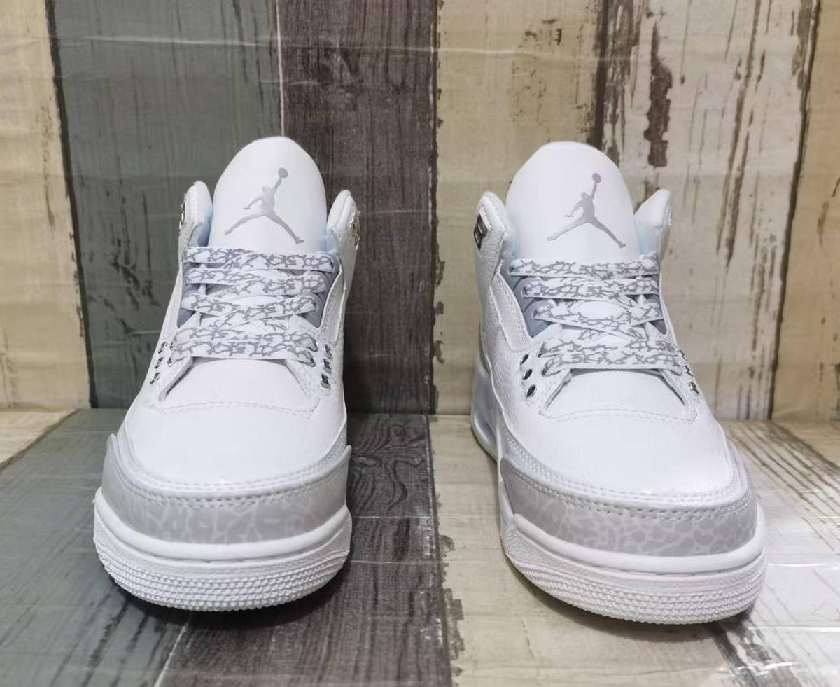 Air Jordan 3 Retro Pure White | Quiet Canvas | Men & Women