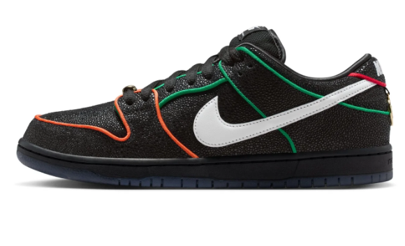 Nike SB Dunk Low Pro QS 'Black / White / Challenge Red' | Signal Verse