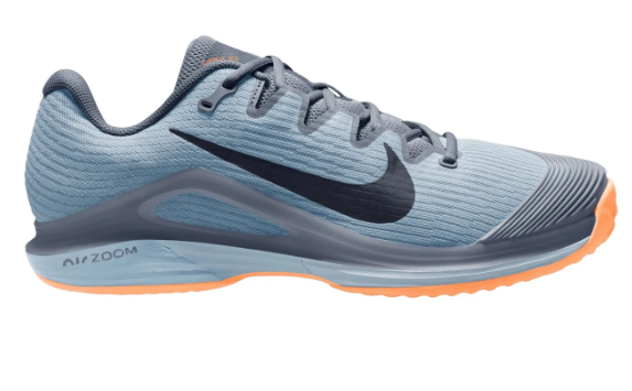 Nike Men's Vapor 12 Clay Court Tennis Shoes | Ashen Slate / Obsidian / Lt Armory Blue | Slate Rally
