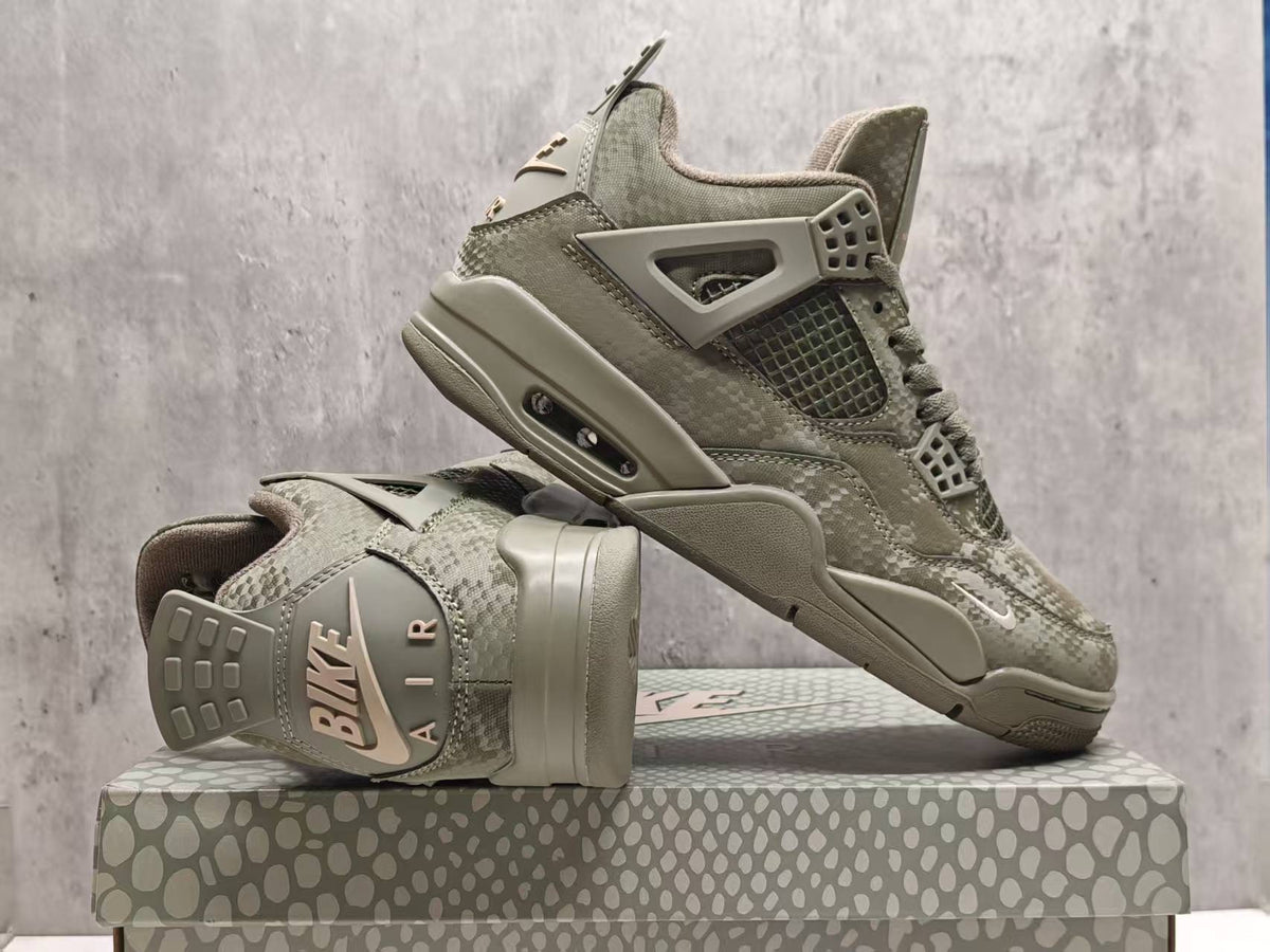 Air Jordan 4 Retro Military Mamba Custom | Olive Cipher