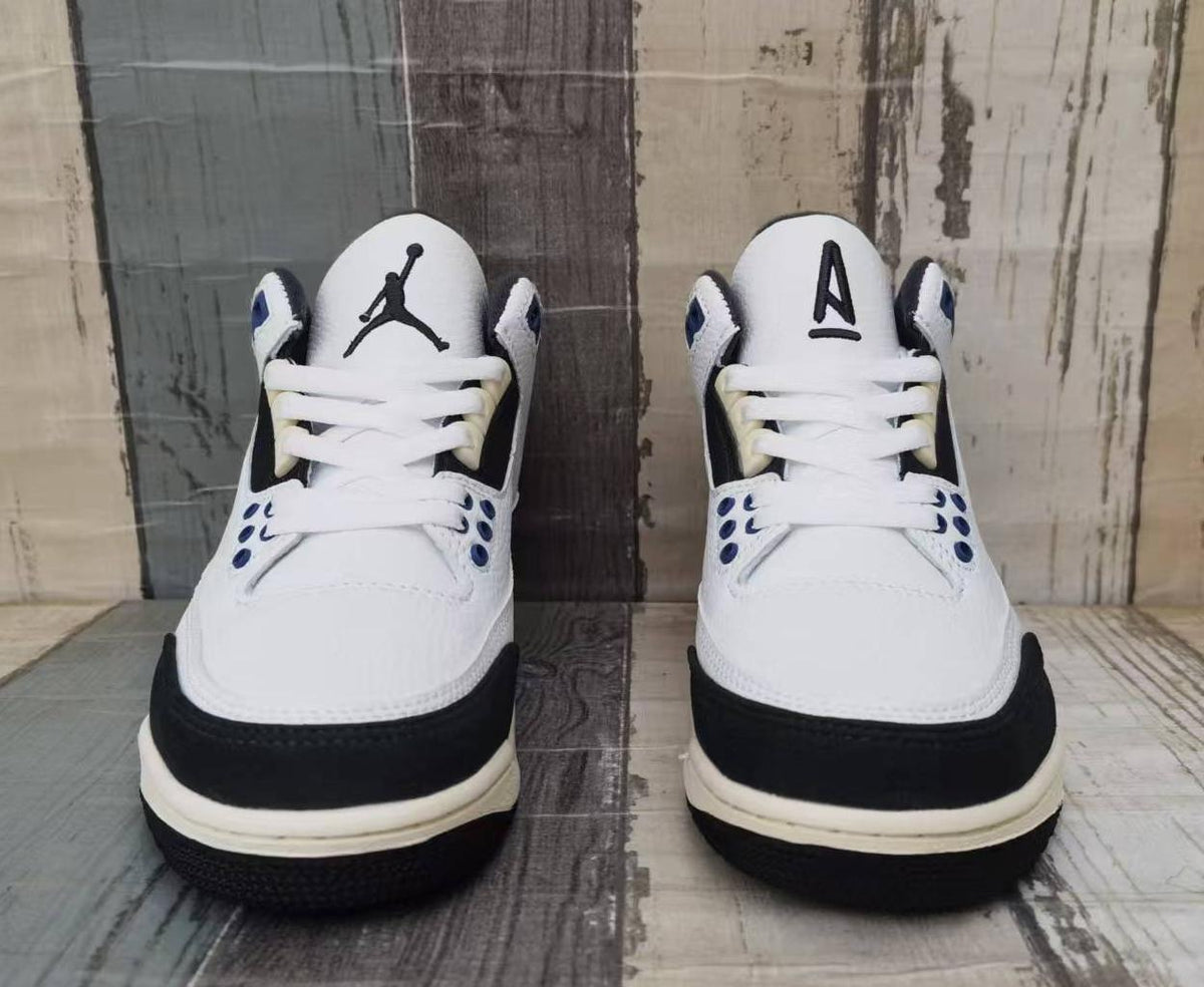 Air Jordan 3 Retro White-Grey-Blue Men's | Skyline Interlude