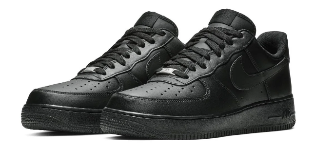 Nike Air Force 1 '07 Triple Black Men's | Midnight Uniform