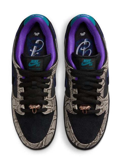 Nike SB Dunk Low Dashawn Jordan 'Snake Skin' | Black / Fierce Purple | Serpent Shift