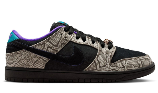 Nike SB Dunk Low Dashawn Jordan 'Snake Skin' | Black / Fierce Purple | Serpent Shift