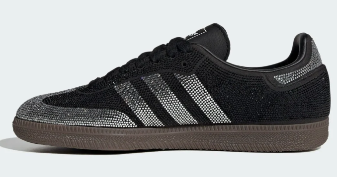 adidas Samba OG Rhinestone Women's Sneakers 'Black Silver' | Nocturne Mosaic